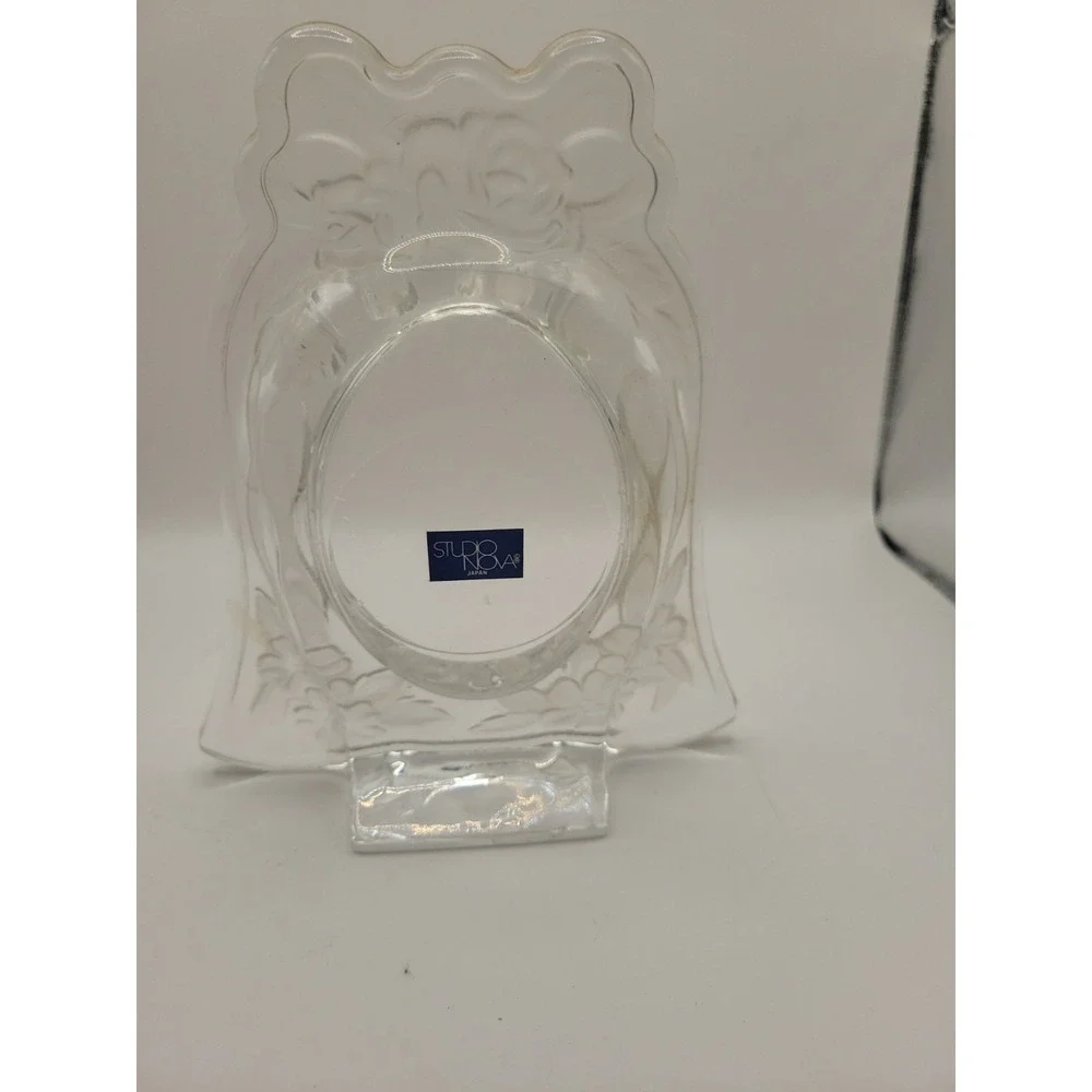 Vintage Studio Nova Loves Bouquet Crystal Bell‎ Picture Frame Oval 3x5 Japan